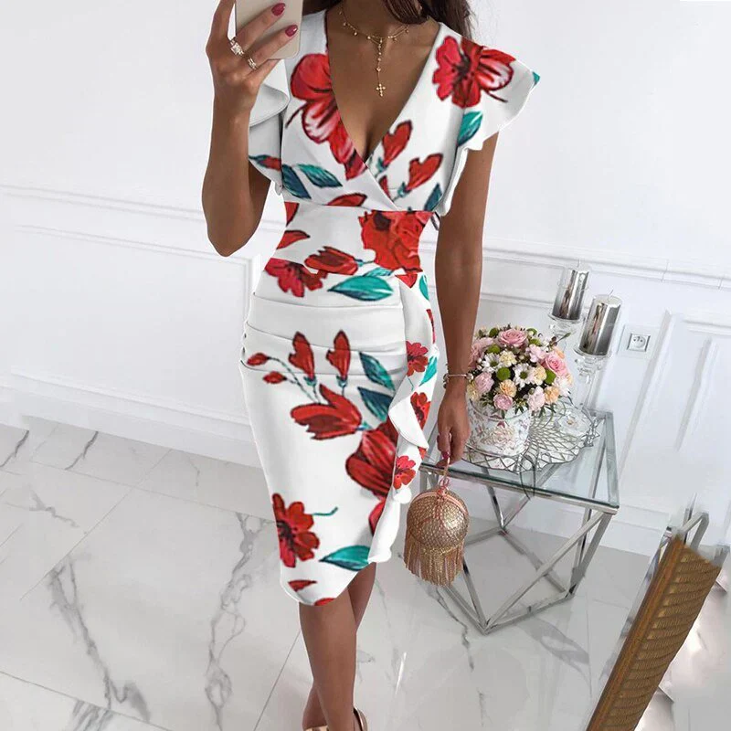 Heidi-Mode | Kleid mit Rüschensäumen und V-Ausschnitt - Image 15