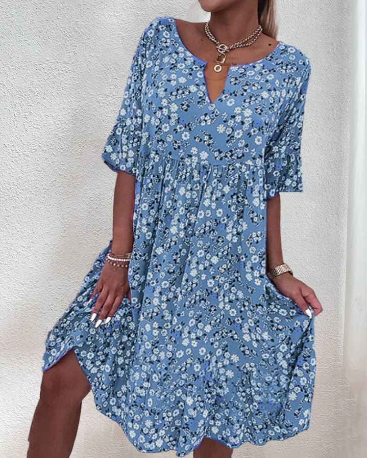 Heidi-Mode | Kleid mit Blumenmuster und Entspannter Passform für Damen - Image 3