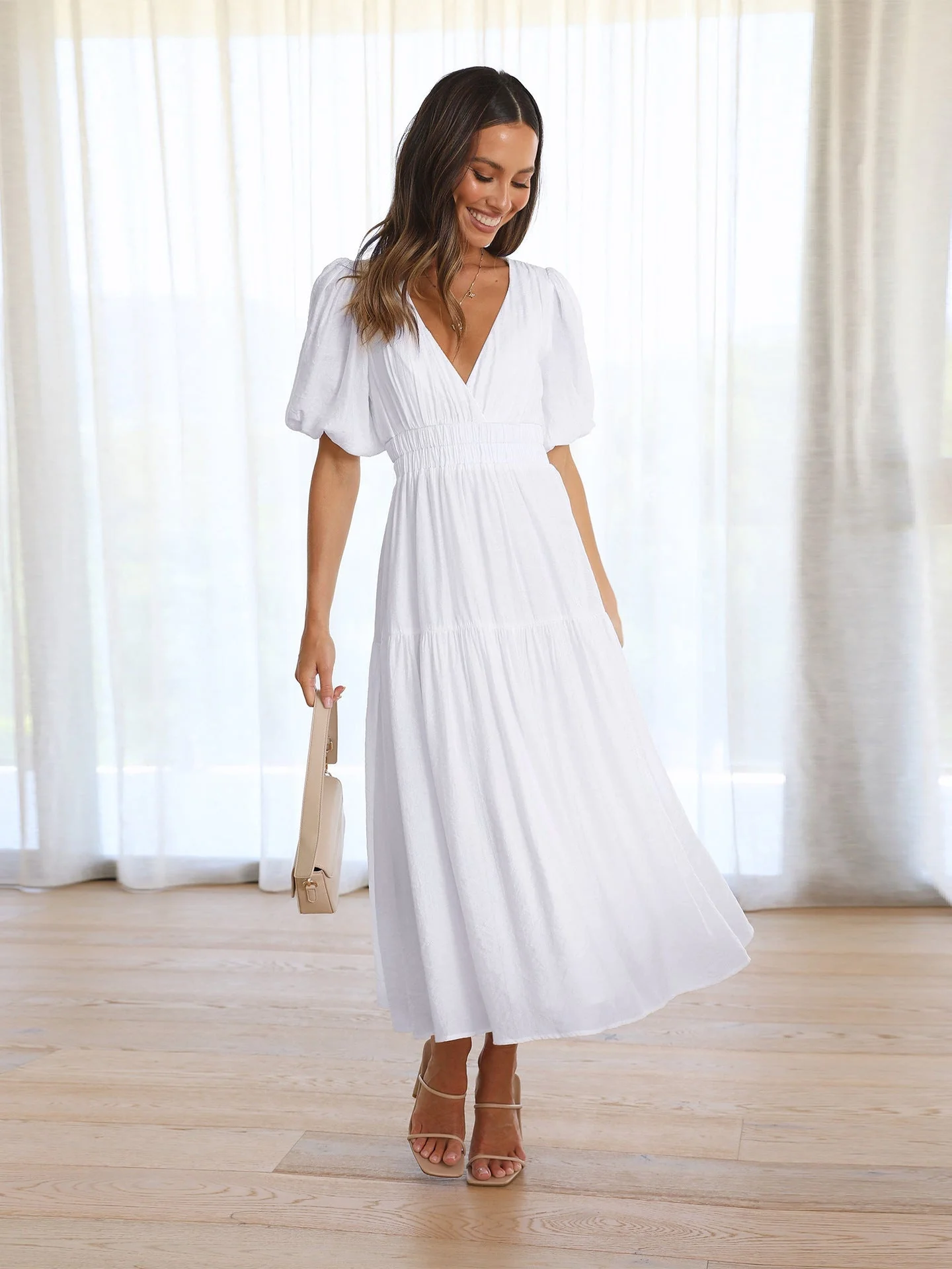 Heidi-Mode | Kleid mit Puffärmeln für Frauen - Image 11