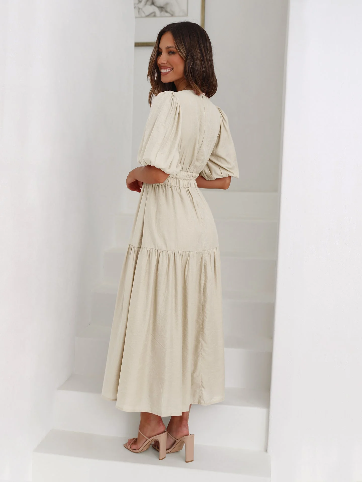 Heidi-Mode | Kleid mit Puffärmeln für Frauen - Image 3