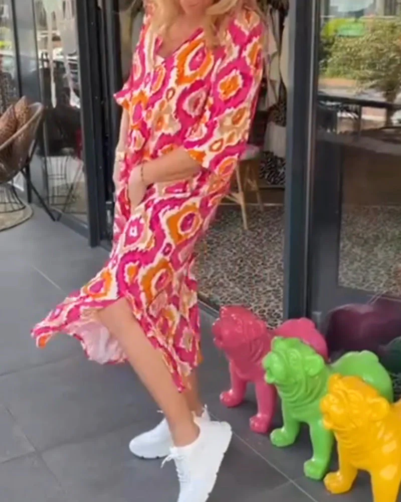 Heidi-Mode | Kleid mit Motivdruck und Halbärmeln - Image 3