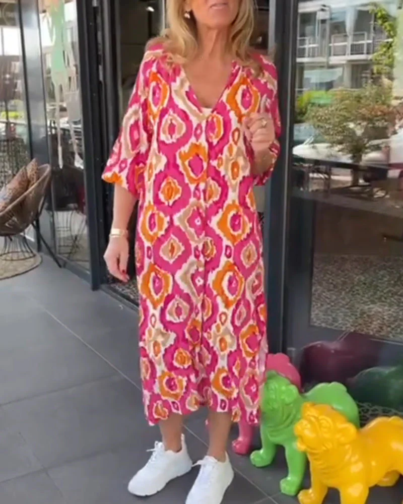 Heidi-Mode | Kleid mit Motivdruck und Halbärmeln - Image 4