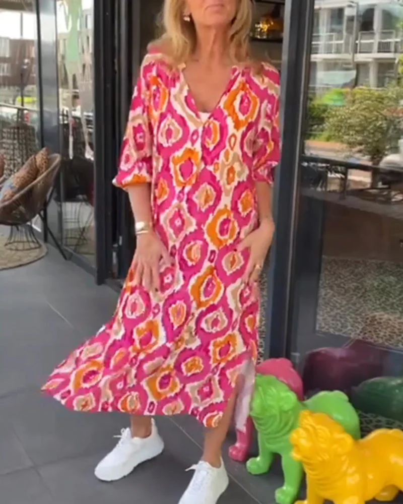 Heidi-Mode | Kleid mit Motivdruck und Halbärmeln - Image 7
