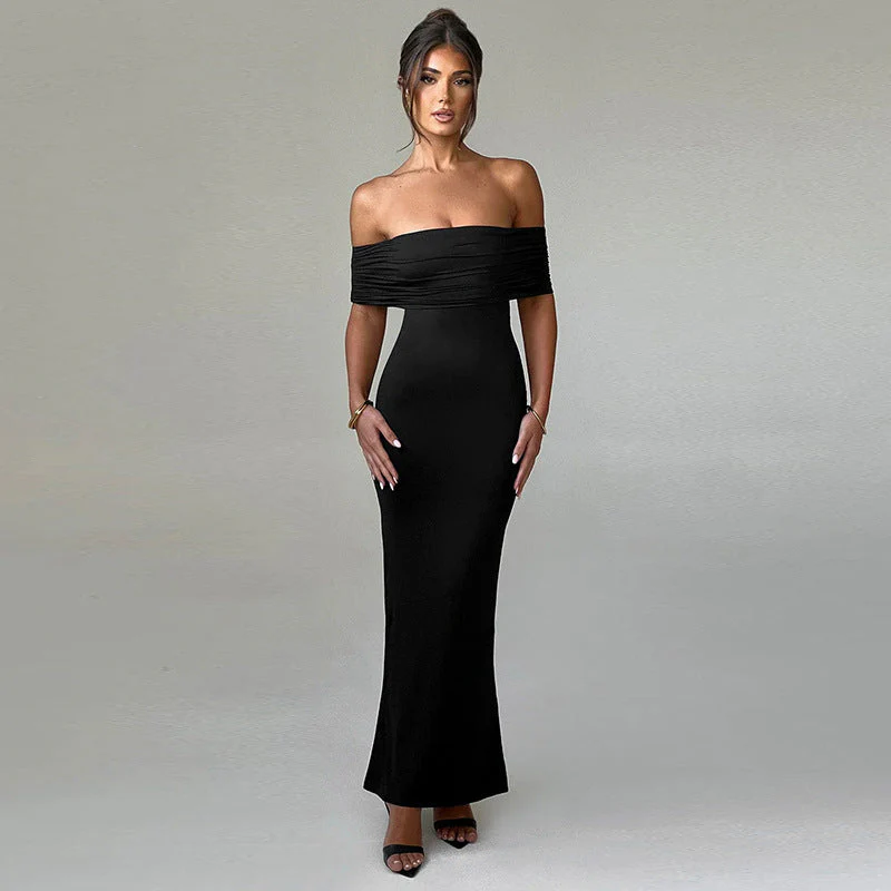 Heidi-Mode | Kleid Offene Rückseite Bodycon Off Shoulder Kleid Elegantes Kleid - Image 5