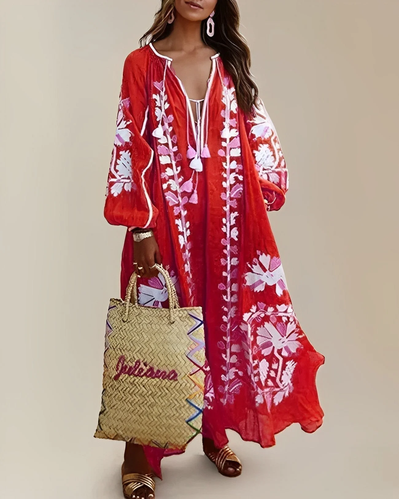 Heidi-Mode | Retro Boho Loose Kleid - Image 2