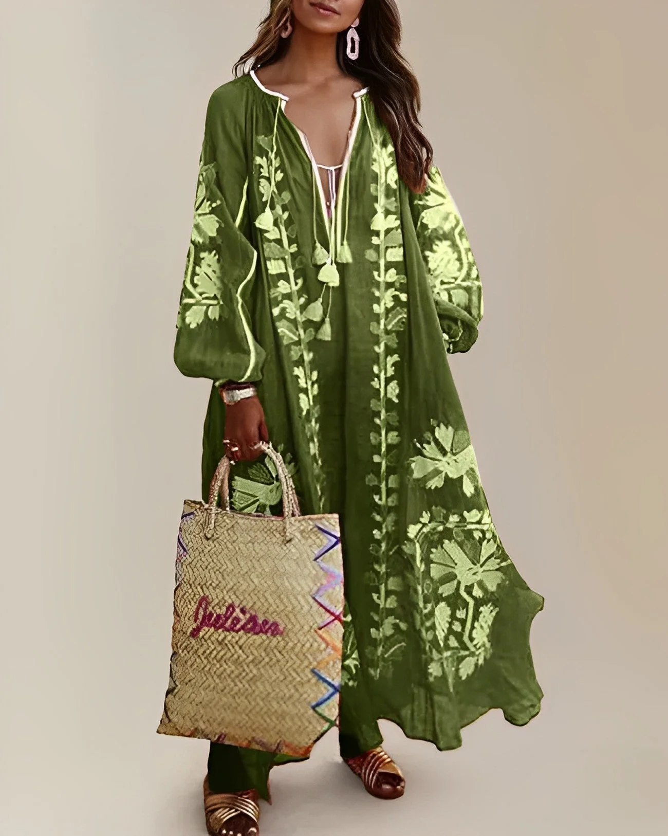 Heidi-Mode | Retro Boho Loose Kleid - Image 4