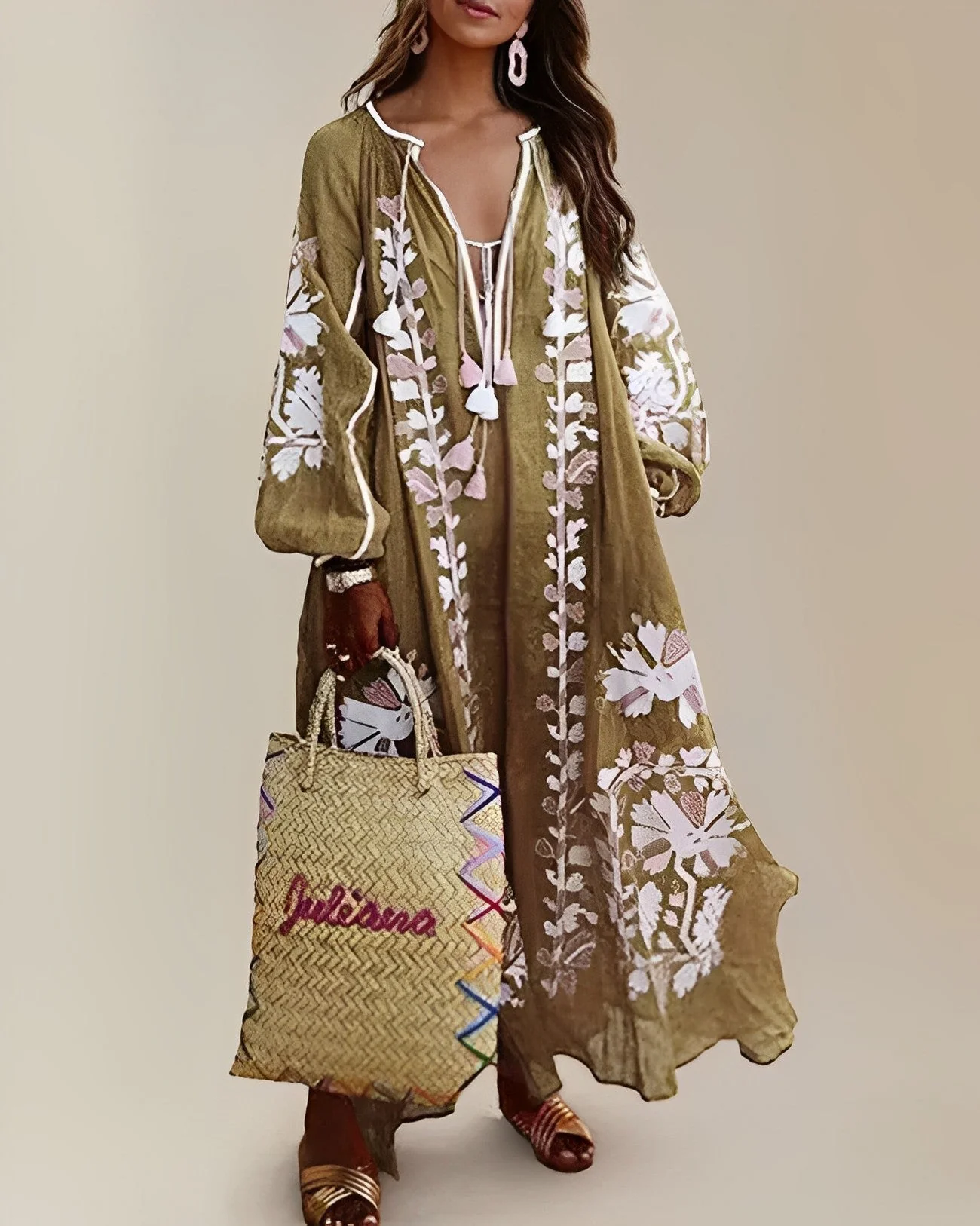 Heidi-Mode | Retro Boho Loose Kleid - Image 5