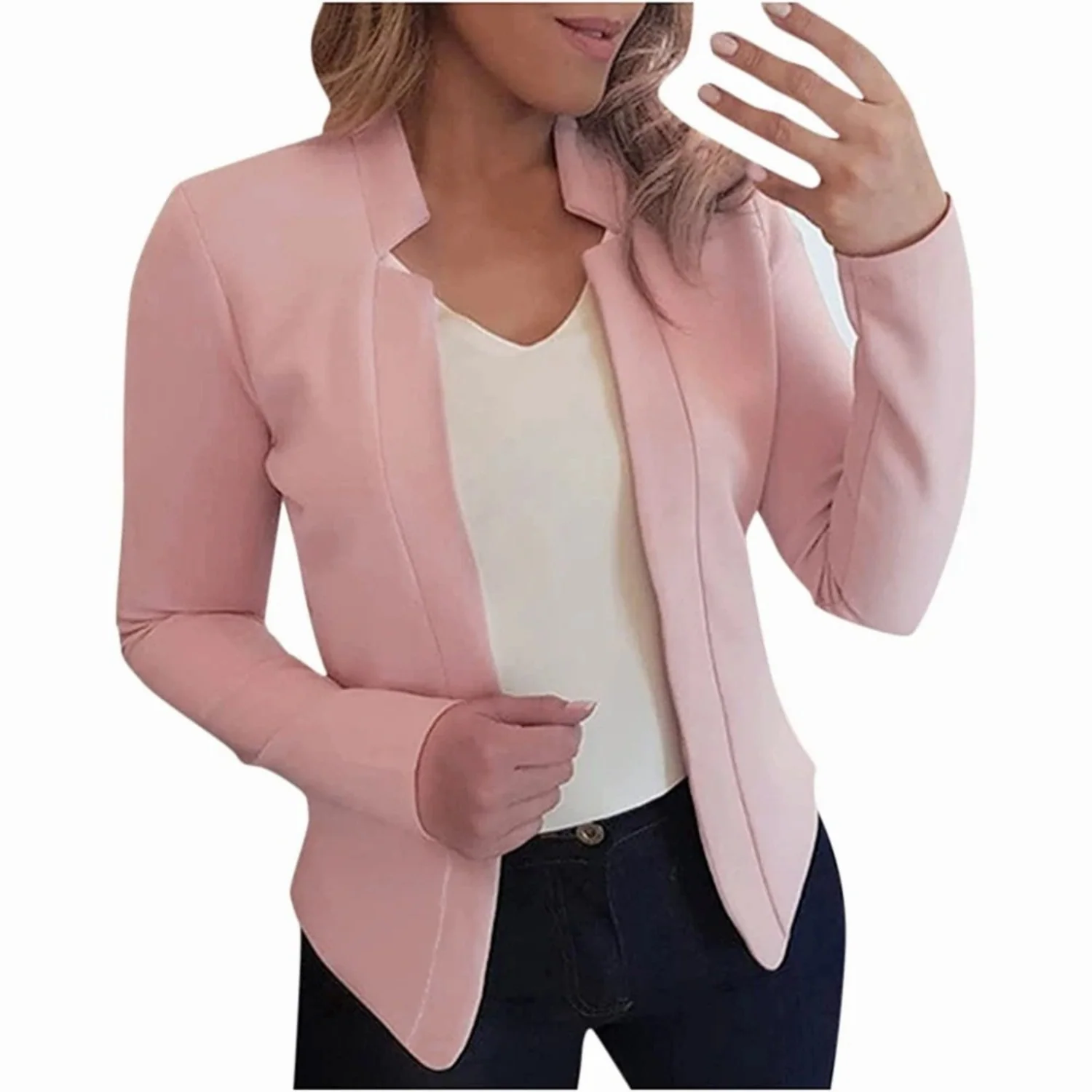 Heidi-Mode | Kleiner Damenblazer, Schlichter Cardigan - Image 4