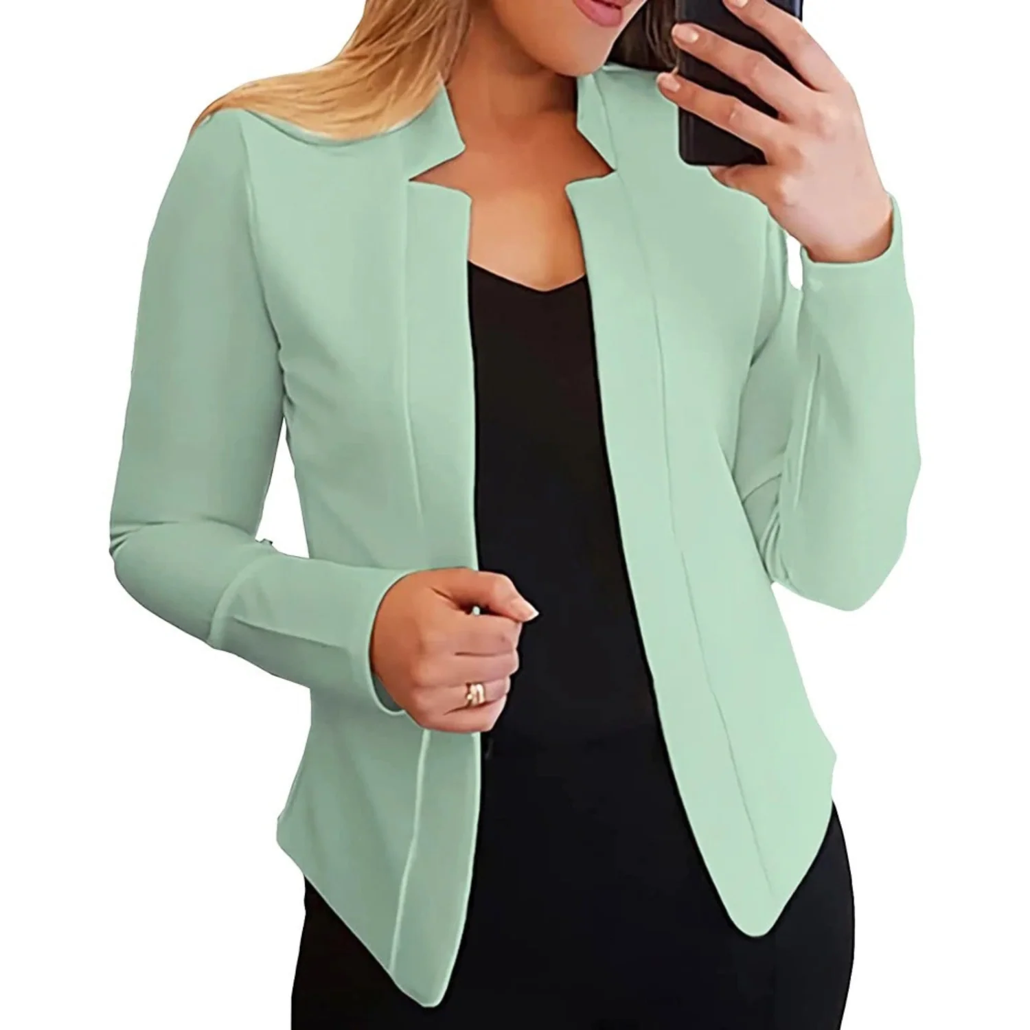 Heidi-Mode | Kleiner Damenblazer, Schlichter Cardigan - Image 5