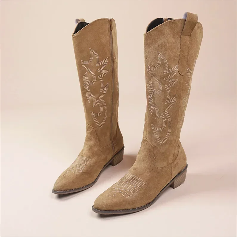 Heidi-Mode | Kniehohe Cowboystiefel Stickerei Detail - Image 5
