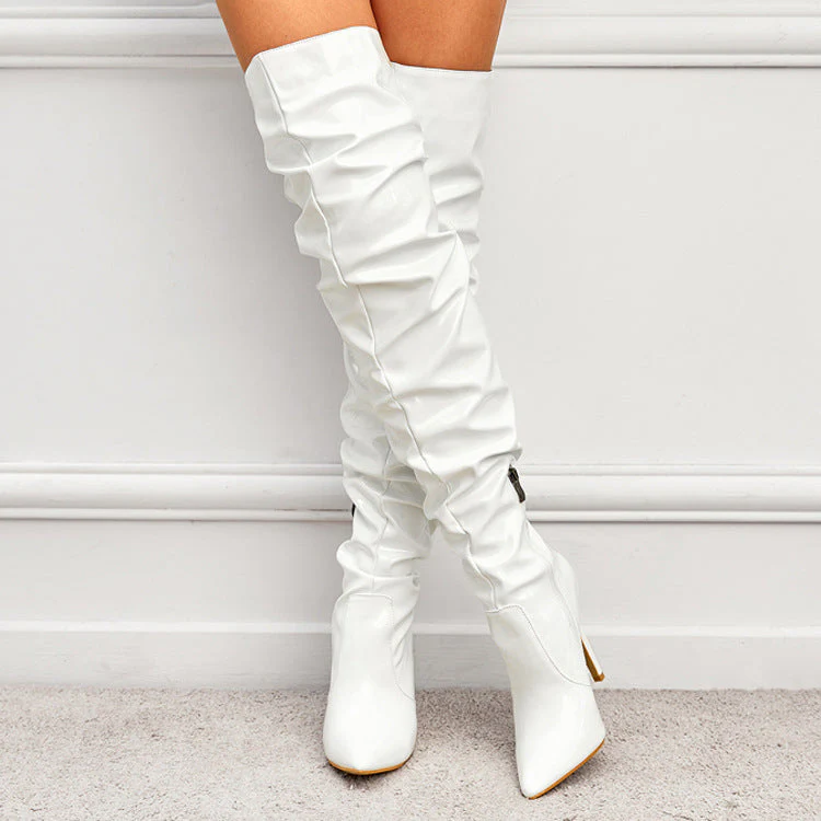 Heidi-Mode | Kniehohe Lange Stiefel für Frauen mit Super Hohem Absatz für Partys - Image 6