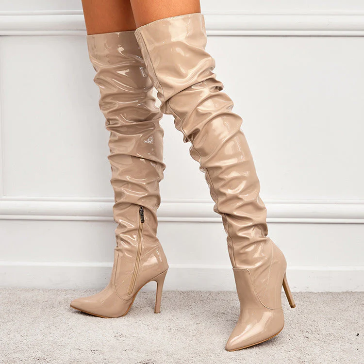 Heidi-Mode | Kniehohe Lange Stiefel für Frauen mit Super Hohem Absatz für Partys - Image 8