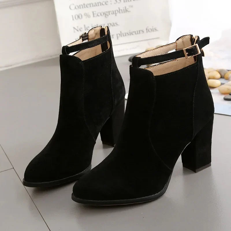 Heidi-Mode | Stiefel mit Hohem Blockabsatz für Frauen - Image 4
