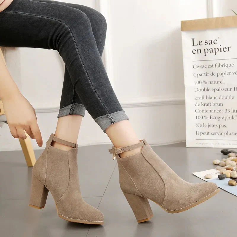 Heidi-Mode | Stiefel mit Hohem Blockabsatz für Frauen - Image 5