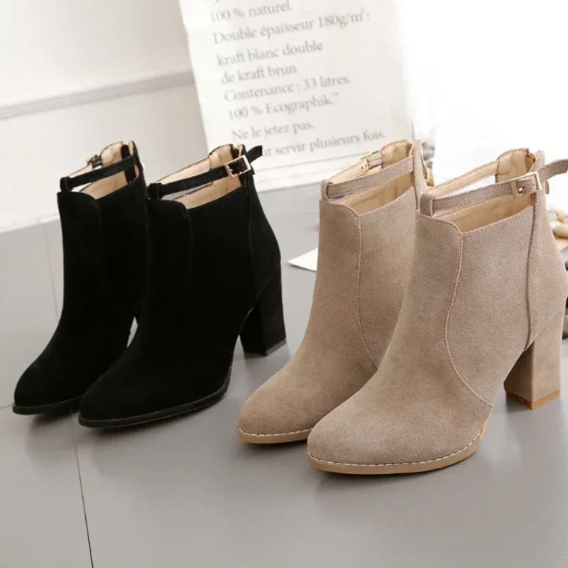Heidi-Mode | Stiefel mit Hohem Blockabsatz für Frauen - Image 6