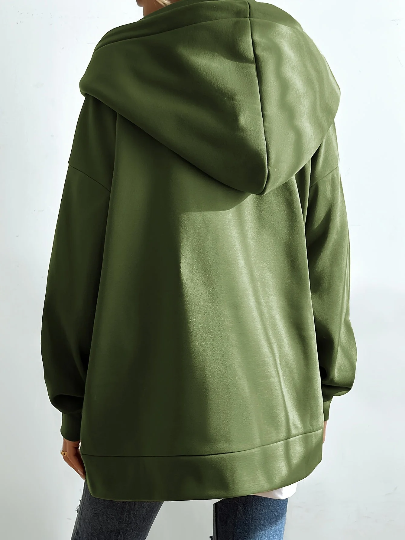 Heidi-Mode | Comfort - Extrem Bequemer Langer Zip-Up-Plüsch-Hoodie mit Kapuze für Damen - Image 4
