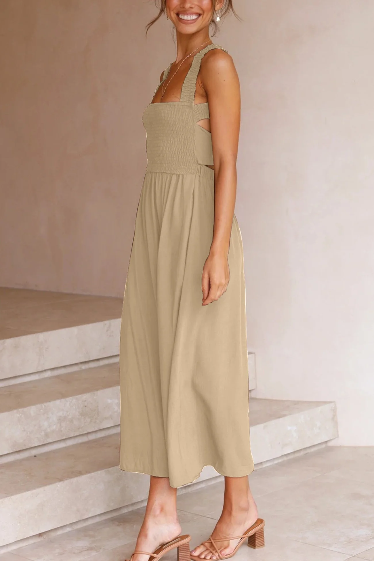 Heidi-Mode | Crisscross Tie-Back Midi Kleid - Image 19