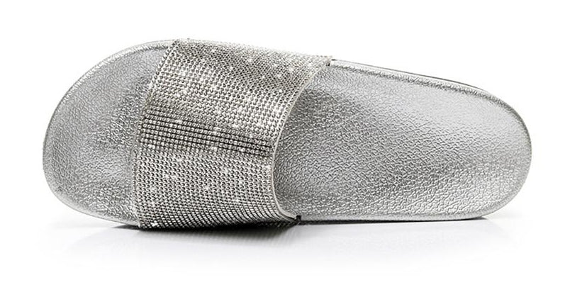 Heidi-Mode | Kristall Diamant Slides mit Besatz Sandalen - Image 17
