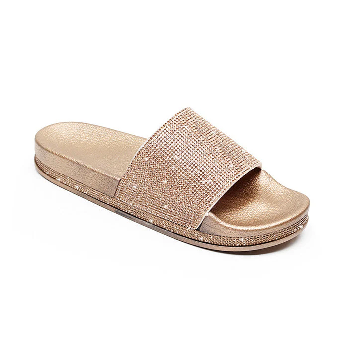 Heidi-Mode | Kristall Diamant Slides mit Besatz Sandalen - Image 8