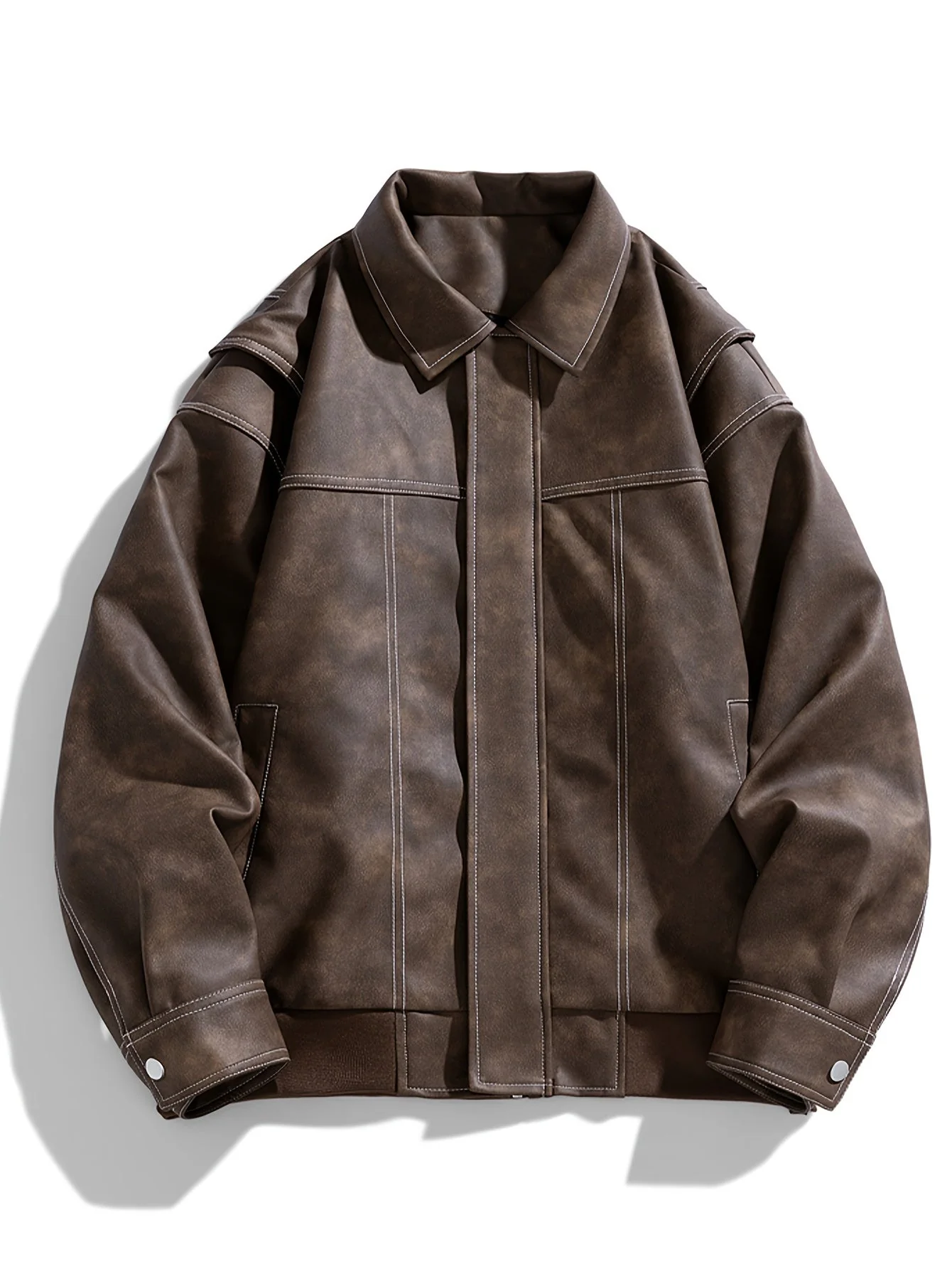 Heidi-Mode | Kunstlederjacke mit Klappkragen und Taschen - Image 8