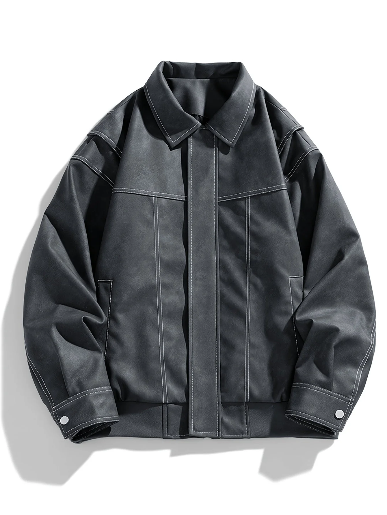 Heidi-Mode | Kunstlederjacke mit Klappkragen und Taschen - Image 9