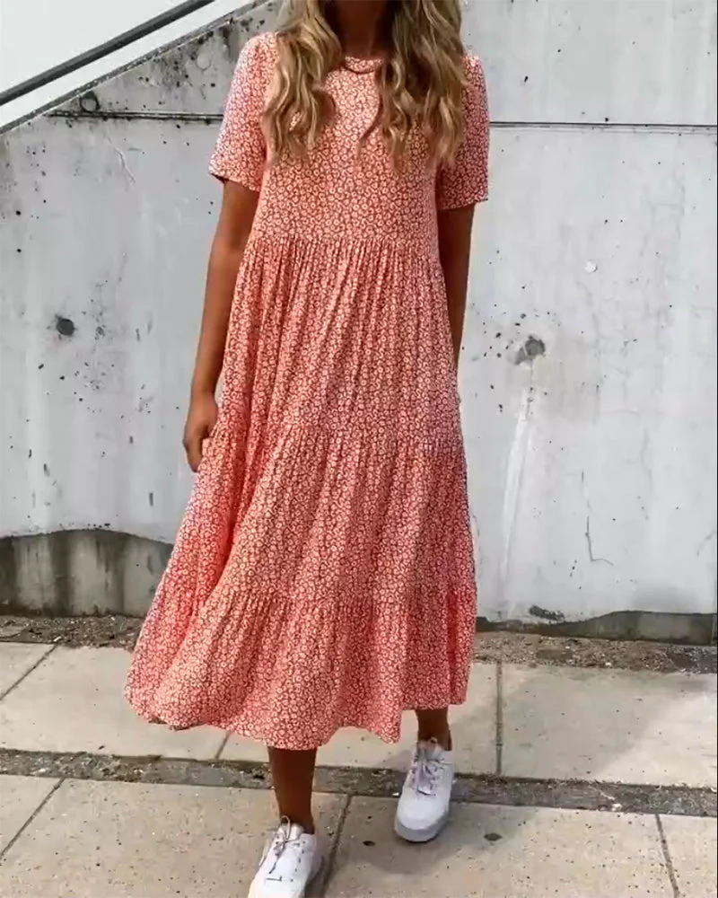 Heidi-Mode | Kurzarmkleid mit Blumenmuster - Image 2