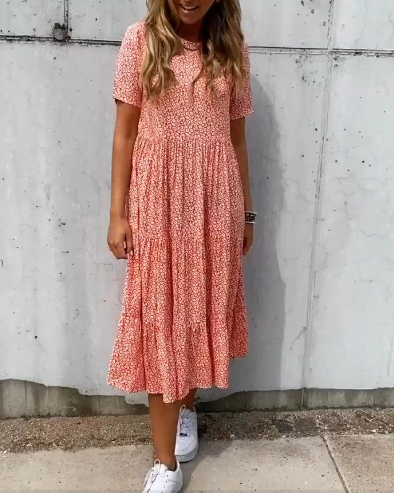 Heidi-Mode | Kurzarmkleid mit Blumenmuster - Image 6