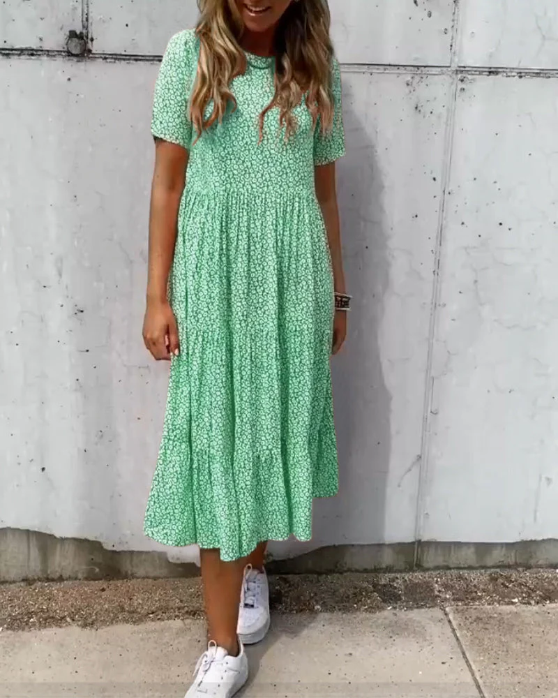 Heidi-Mode | Kurzarmkleid mit Blumenmuster - Image 7