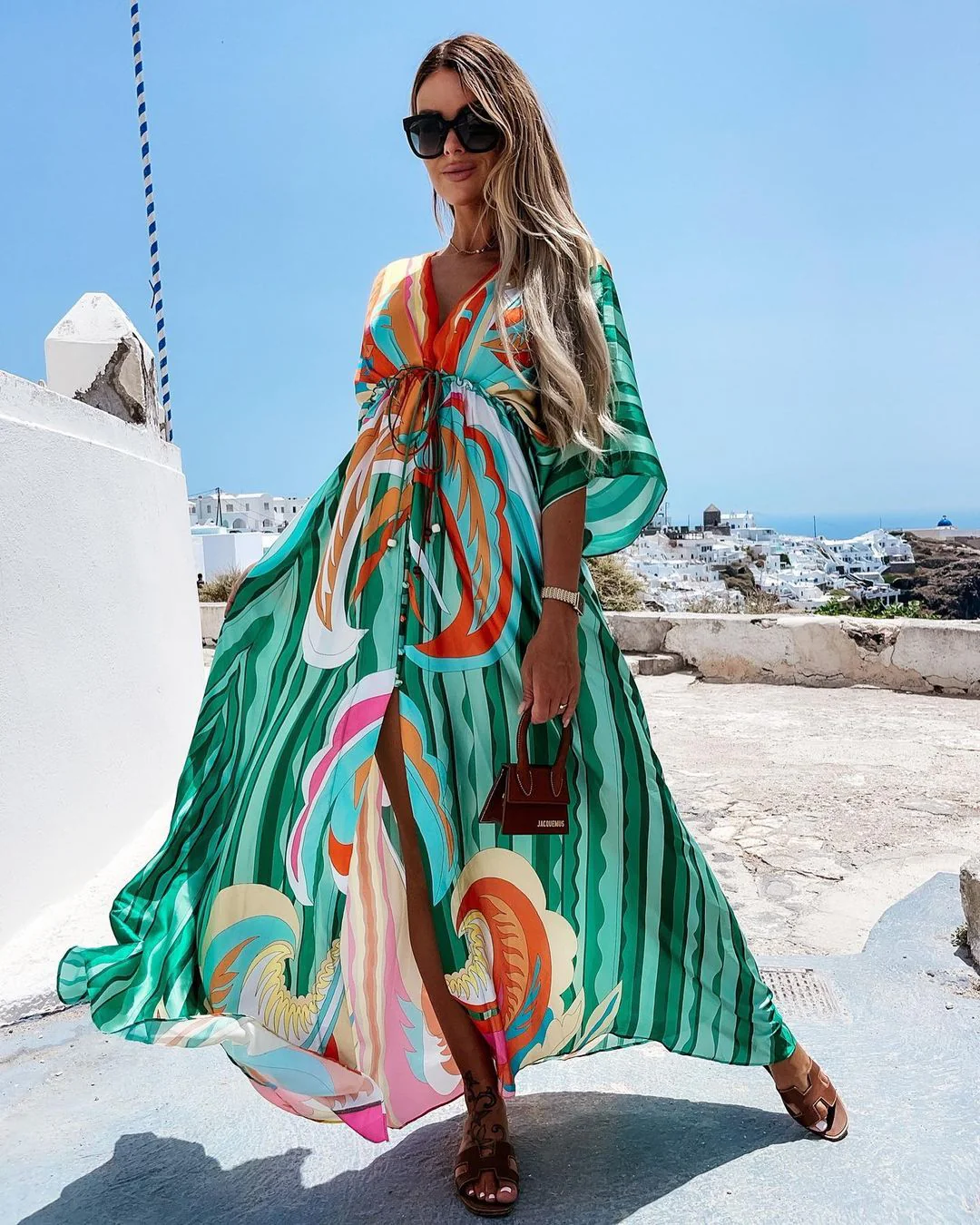Heidi-Mode | Kurzarm Schwingendes Langkleid - Image 7