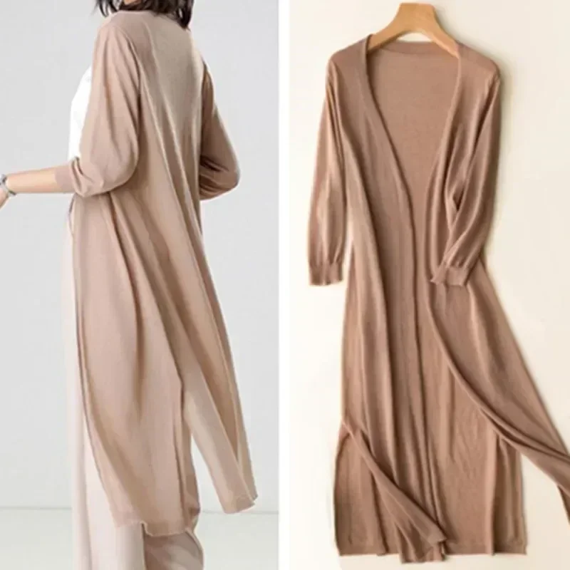 Heidi-Mode | Lange Offene Front Strickjacke - Image 3