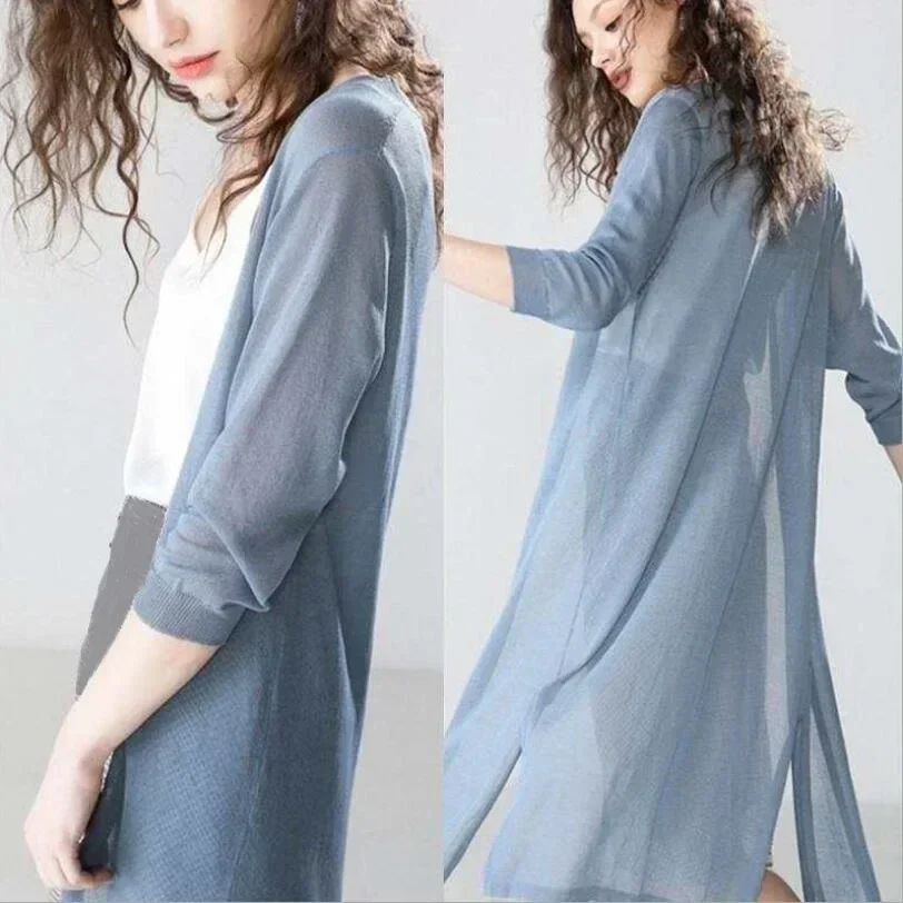Heidi-Mode | Lange Offene Front Strickjacke - Image 4