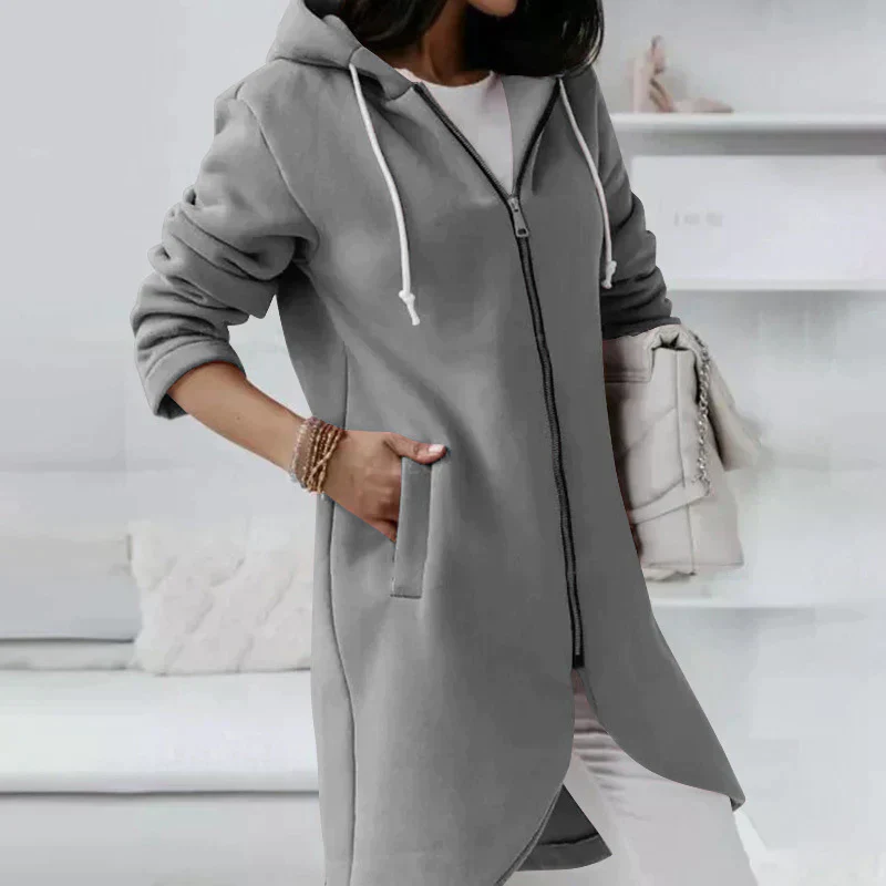 Heidi-Mode | Lange Kapuzenjacke mit Reißverschluss - Image 2