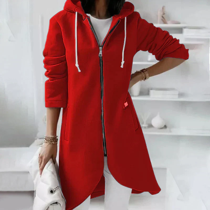 Heidi-Mode | Lange Kapuzenjacke mit Reißverschluss - Image 5
