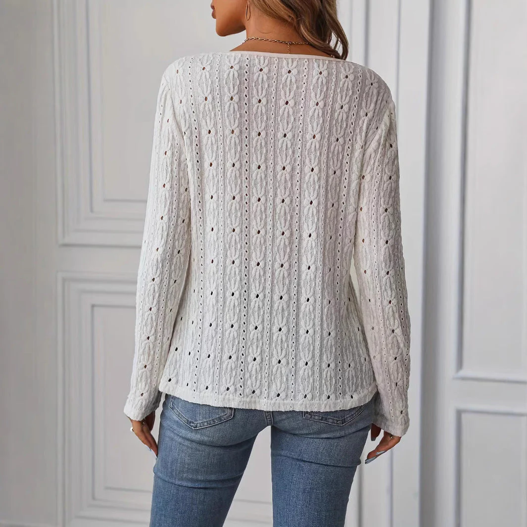Heidi-Mode | Langarm Strickjacquard Knopfoberteil - Image 2