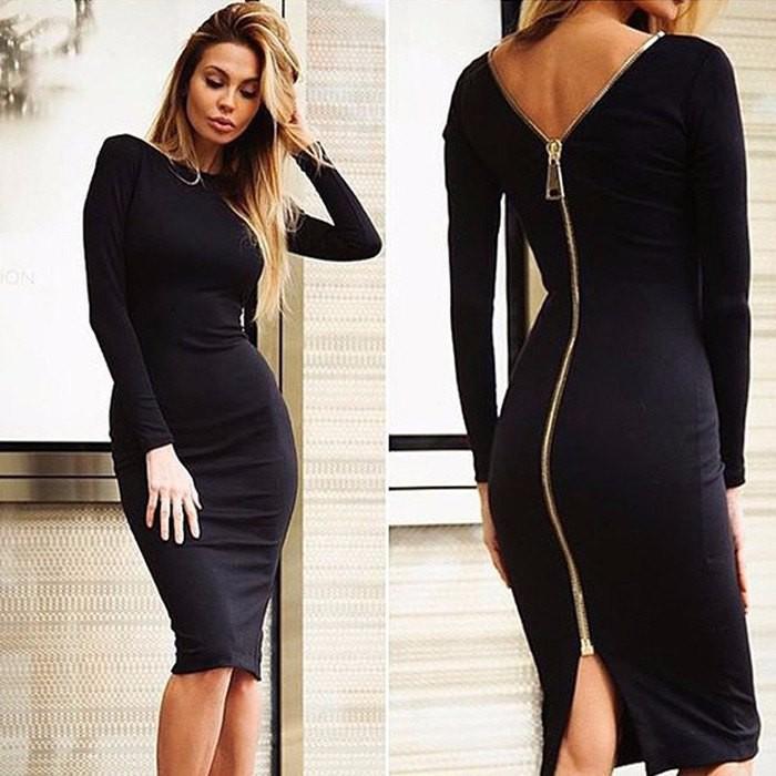 Heidi-Mode | Langarmkleid mit Reißverschluss Hinten - Image 3