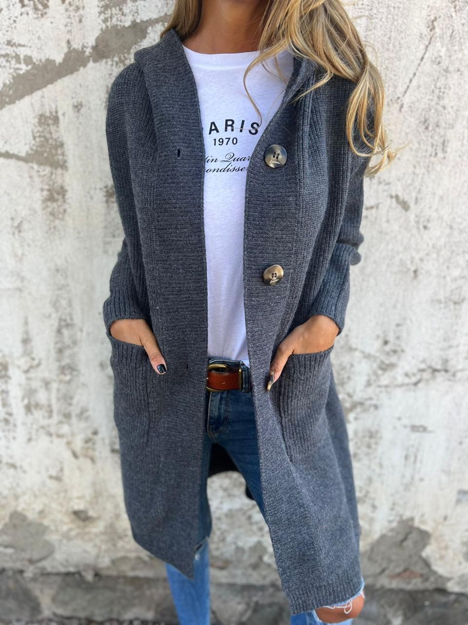 Heidi-Mode | Lange und Bequeme Strickjacke - Image 3