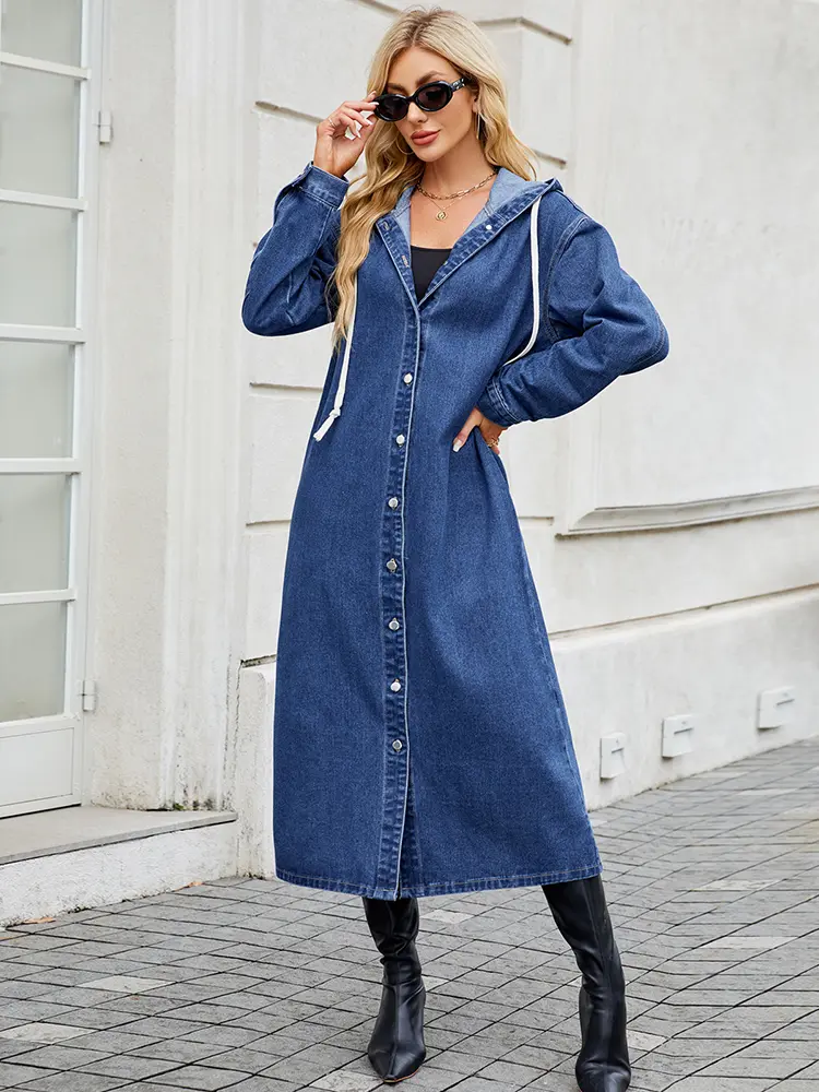 Heidi-Mode | Langer Denim-Trenchcoat - Image 5