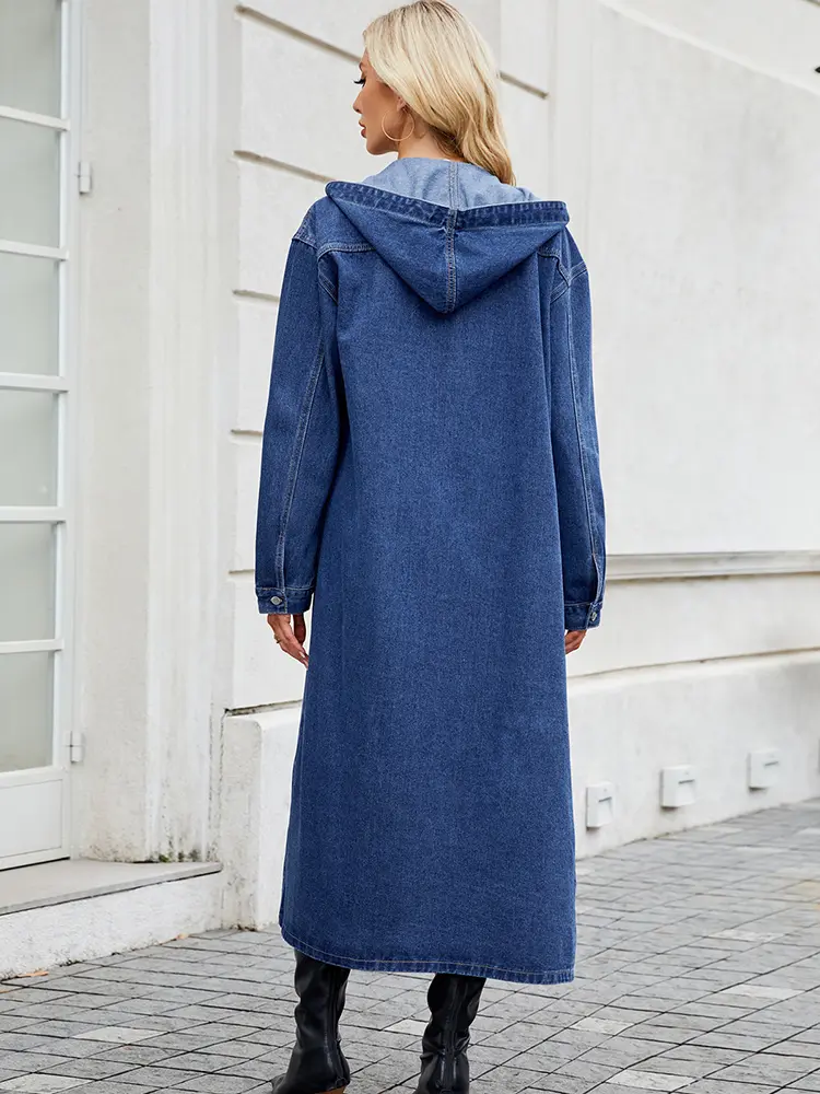 Heidi-Mode | Langer Denim-Trenchcoat - Image 6