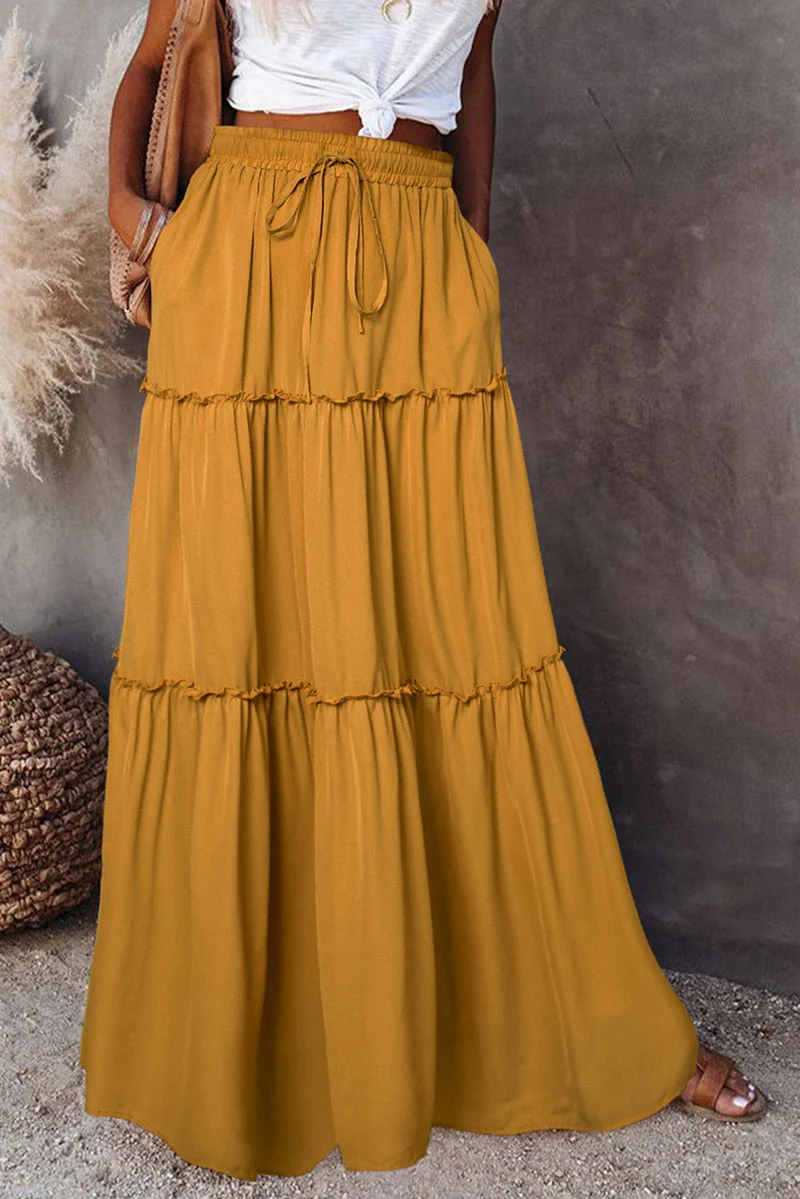 Heidi-Mode | Langer Hochtaillierter Maxi Rock - Image 12