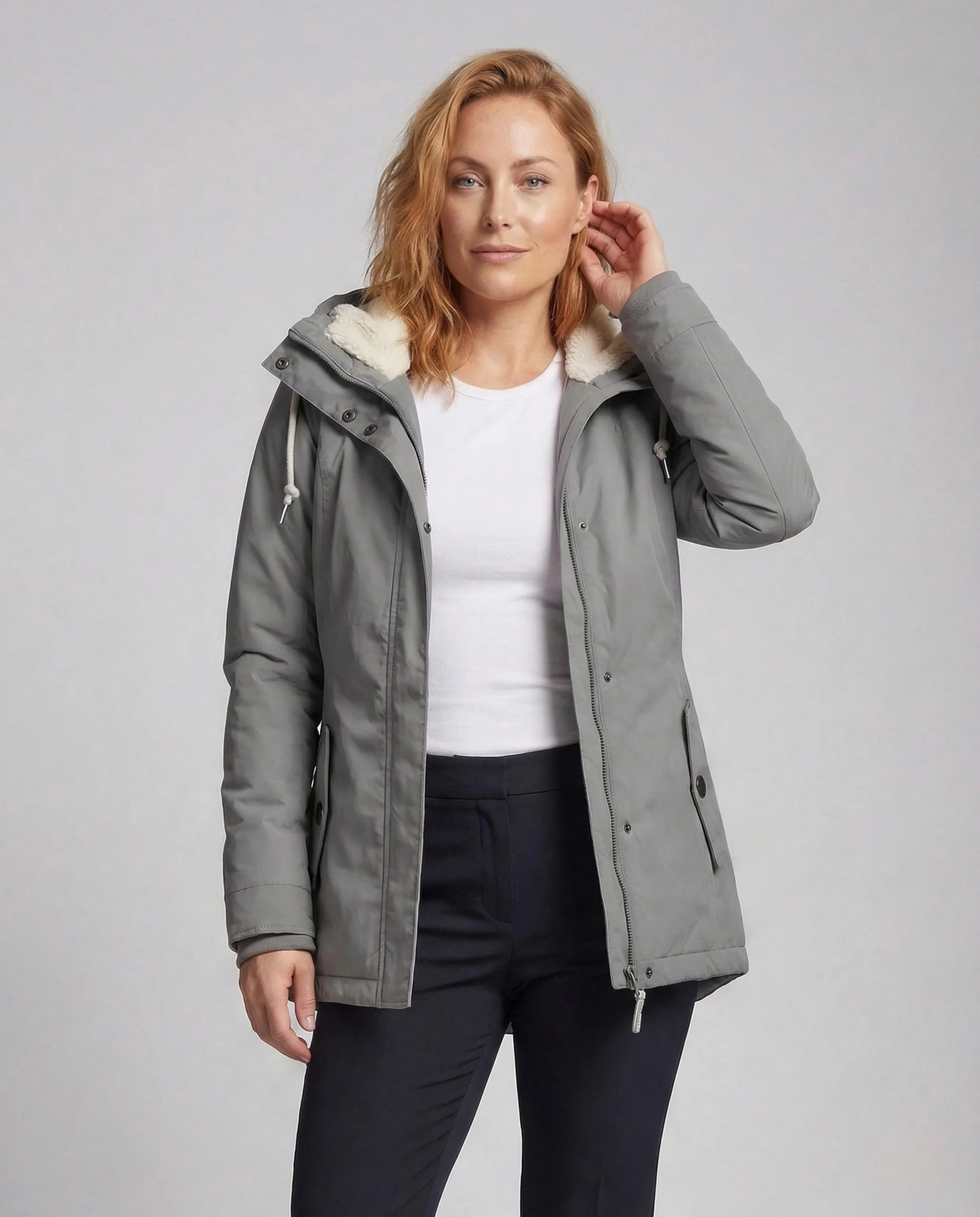 Damen Wintermantel mit Kapuze & Warmem Kunstfellfutter | Heidi-Mode - Image 2
