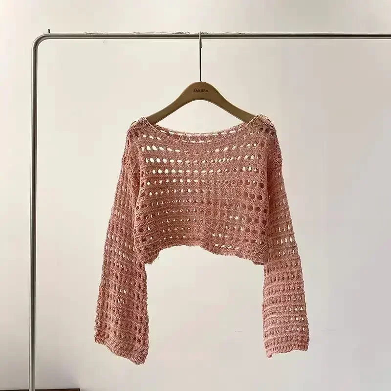 Heidi-Mode | Langes Gehäkeltes Strickoberteil für Frauen - Image 2