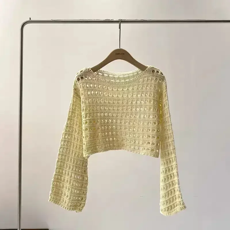 Heidi-Mode | Langes Gehäkeltes Strickoberteil für Frauen - Image 3