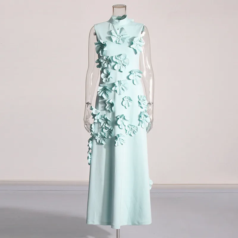 Heidi-Mode | Langes Rosa Kleid mit Blumen - Image 5
