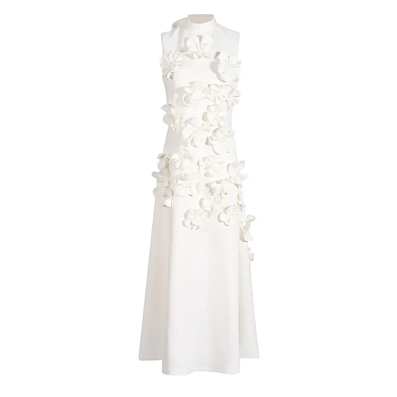 Heidi-Mode | Langes Rosa Kleid mit Blumen - Image 6