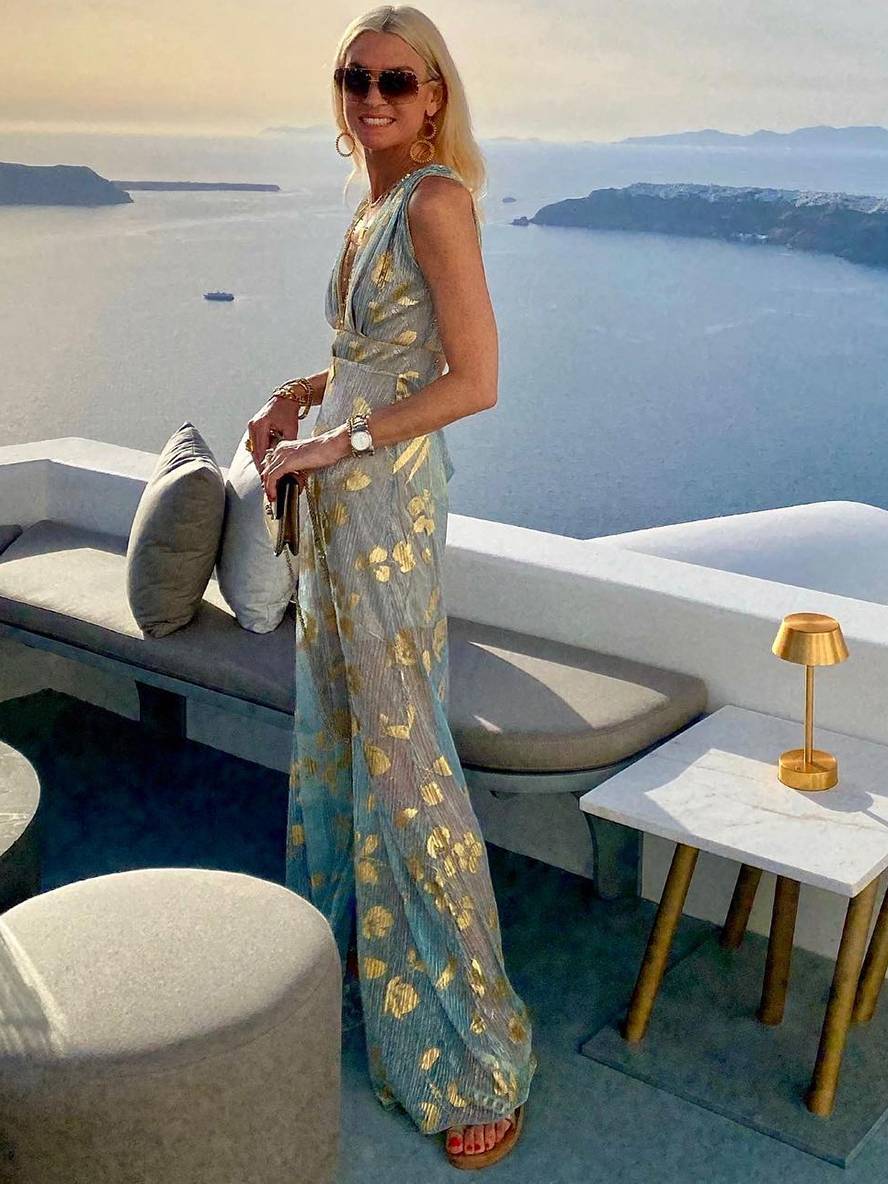 Heidi-Mode | Langes Kleid Bronzage Glänzend Pailletten V-Ausschnitt Ohne Ärmel Elegante Damen Abendkleid Strand - Image 7