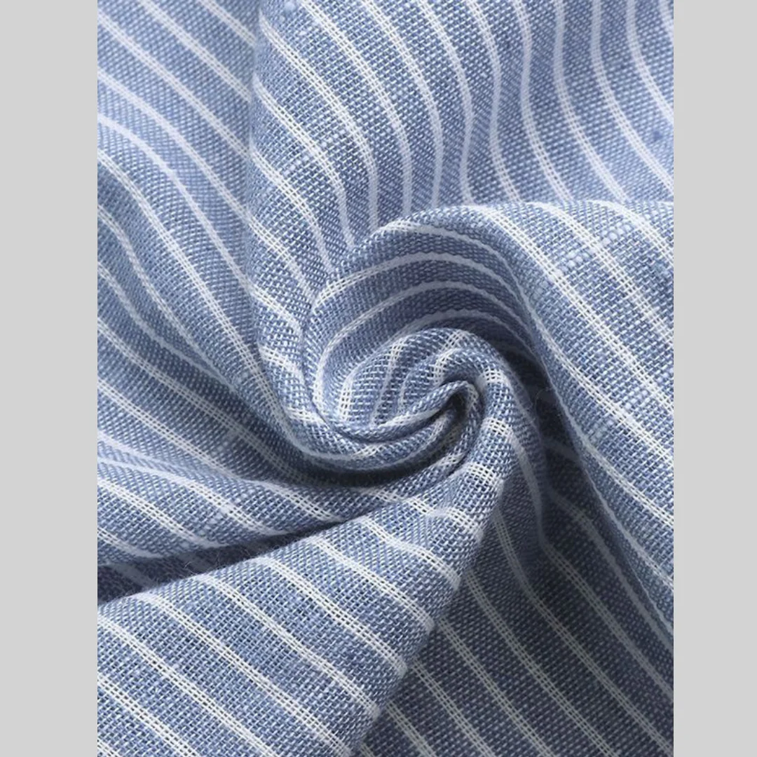 Heidi-Mode | Lässig – Kurta mit Halblangem Knopf und Streifenmuster - Image 3