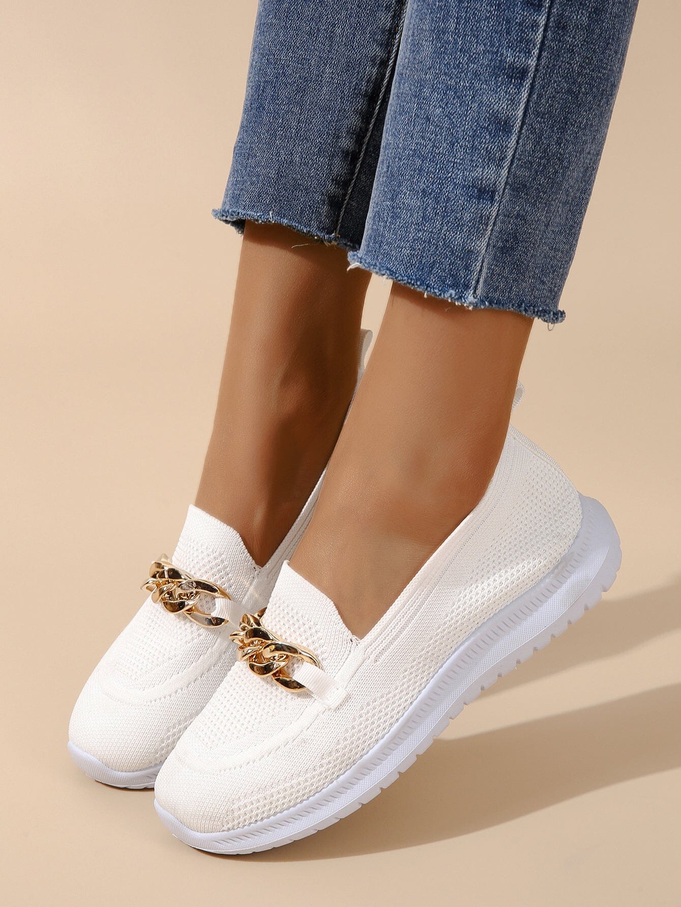 Heidi-Mode | Lässige Slip-On Sneaker Damen Sneaker Aus Atmungsaktivem, Flexiblem Strickmaterial - Image 3