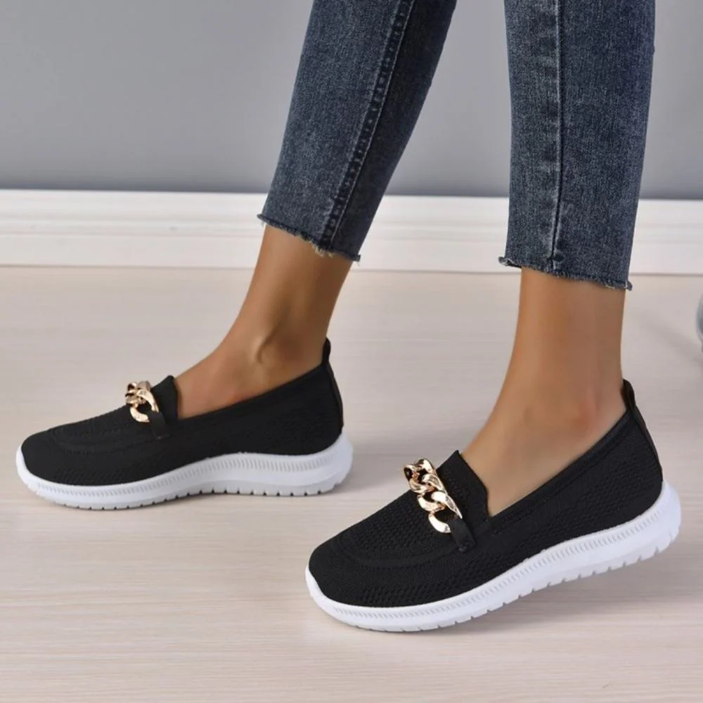 Heidi-Mode | Lässige Slip-On Sneaker Damen Sneaker Aus Atmungsaktivem, Flexiblem Strickmaterial - Image 8