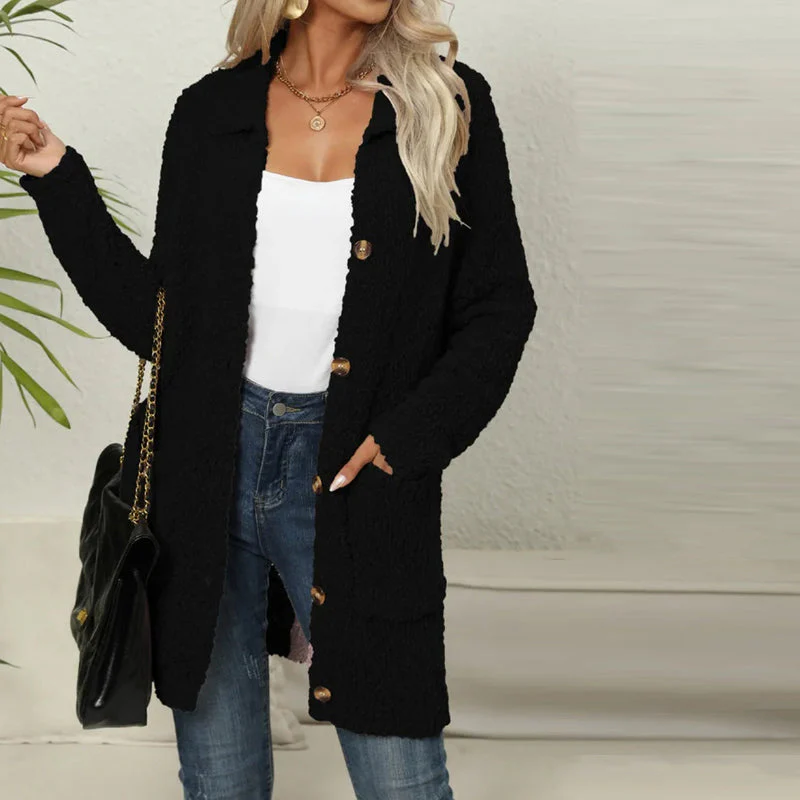 Heidi-Mode | Lässiger Einfarbiger Cardigan - Image 16