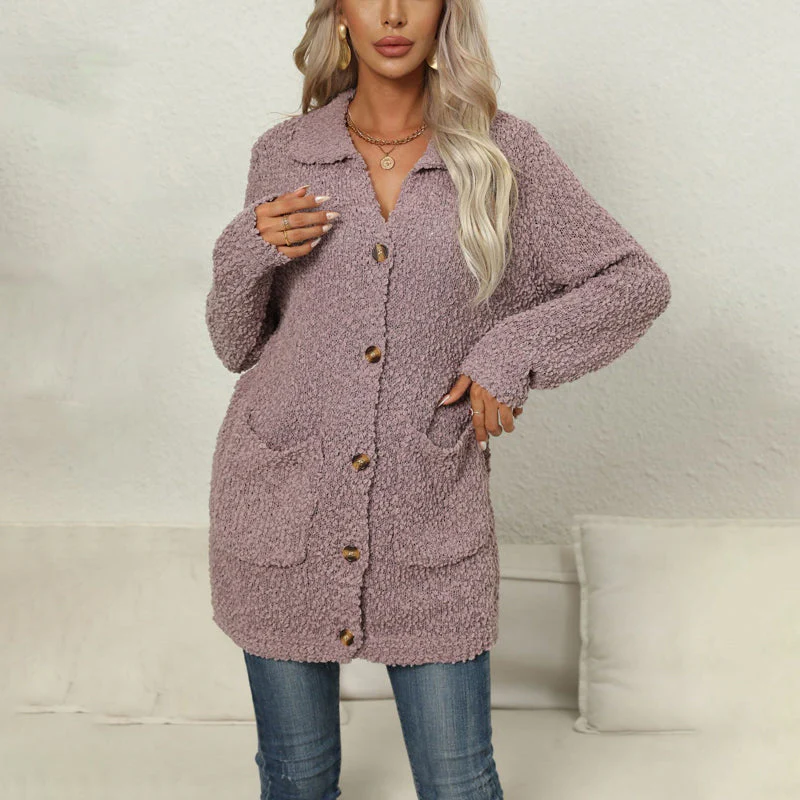 Heidi-Mode | Lässiger Einfarbiger Cardigan - Image 4